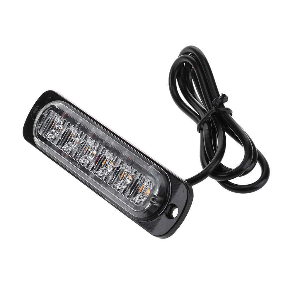 12V Tow Trucks Security Car Pickup Trucks Vans Trailers 6 LED Flush Mount Grill Grille Side Marker Emergency Strobe Light Kit Wyz13112